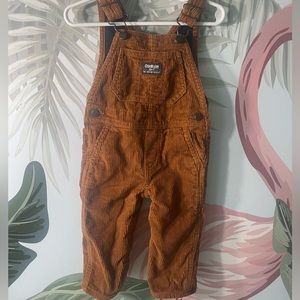 OshKosh B’Gosh- Brown Corduroy Overalls (Size 12 months)